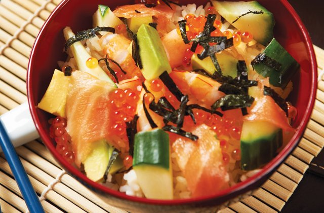 salmon chirashi bowl recipe