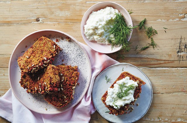 Pink Paleo Beet Bread With Cottage Cheese Dill Australian