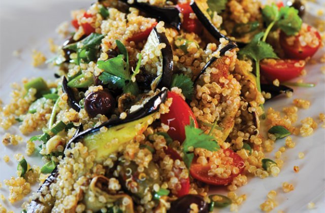 Spiced quinoa and eggplant salad recipe | Nourish magazine Australia